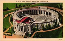 Arlington Memorial Amphitheatre Virginia VA Vintage Postcard Linen Unposted picture