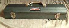 Vintage Craftsman Crown Logo Tombstone Hip Roof Metal Tool Box 🇺🇸 w/Tray picture