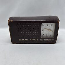VTG Channel Master 6TR 6 Transistor Radio Red Model 6506 Powers up Leather Cover picture
