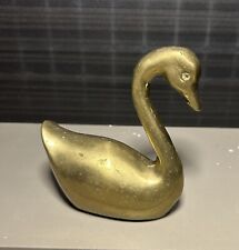 Vintage Brass 4” Swan picture