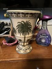 Vintage Palm Beach Chic Ceramic Palm Tree Vase picture