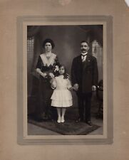 Antique Vintage Black & White Family Photo 1910s Matted Reissert's Baltimore picture
