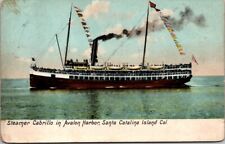 Avalon Harbor Santa Catalina Island California Steamer Cabrillo Vintage Postcard picture