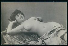 aa French photogravure nude woman Voluptuous girl original old 1910s postcard picture