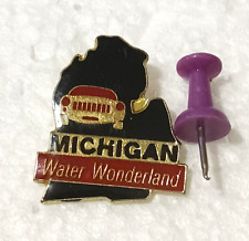 Michigan State Shaped Souvenir Enamel Pin picture