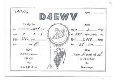 QSL Radio D4EWV Germany amateur ham 1932 Deutschland Input 3 Watts DX SWL picture