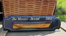 Vintage Half Hull Wooden Boat Model on Plaque 7 x 22 WESSEX picture