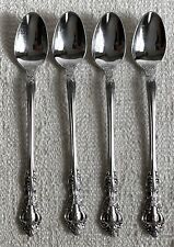 Set of 4  Oneida Community MICHELANGELO Stainless Iced Teaspoons Cube Mark picture