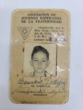 Vintage Cuba Cuban Havana Fraternity - Youth Association of Hope 1939 ID Card picture