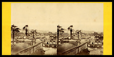 Paris, the Seine and the Bains de la Samaritaine, ca.1870, stereo print vintage s picture
