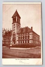 Cambridge MA-Massachusetts, City Hall, Embossed Vintage Souvenir Postcard picture