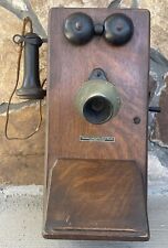 Antique 1930s Stromberg Carlson Hand Crank Bell Telephone Oak Wood Case RARE picture