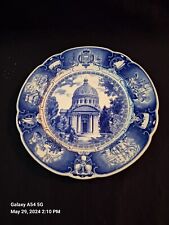 RARE Antique Wedgwood U S Naval Academy THE CHAPEL Blue White Dinner Plate 1928 picture