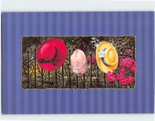 Postcard Greeting Card with Ladies Hats Flowers Picture picture