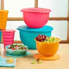 Tupperware New Impressions 3-Piece Classic Serving Bowl Bowls Set picture