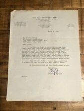 SIGNED Letter to Clifford Evans from Clifford P Case (Senator NJ) - 1981 picture