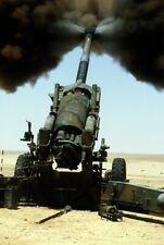 US ARMY USA M-198 155mm howitzer is fired DD 8X12 PHOTOGRAPH picture