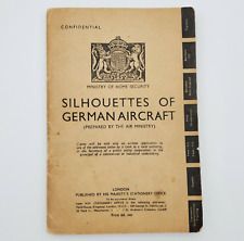 WW2 German Airplane Silhouettes security Confidential plane identification guide picture
