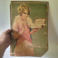 Antique A.E. George Cigar Tobacco Company Advertising Poster c1920s Flapper Girl picture