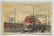 Chicago IL Illinois The Hoosier Train Leaving Chicago Vintage Postcard K1 picture