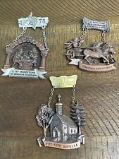 Vintage German Hiking Medal Medallion Lot Of 3 Chariot Races Cathedral Winery picture