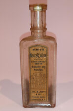 Vintage Scott's Neuralgialine Bottle - Antique Headache & Neuralgia Cure picture