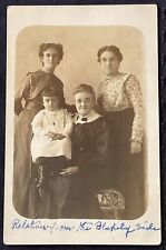 Antique Photo Postcard with Family Details and History Noted-Blakely Family picture