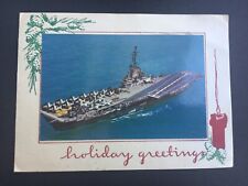 USS Shangri-La CV-38 Holiday Greetings Christmas Card Vietnam War Era US Navy picture