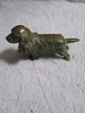 Antique Bronze Spaniel Dog Figurine Small  picture