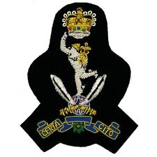 Gurkha Signals Wire Embroidered Bullion Blazer Badge - British Army Military picture