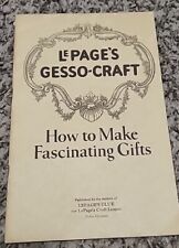 Lepage's Gesso-Craft Vintage How to Make Fascinating Gifts 20 Page Bookle 1926 picture