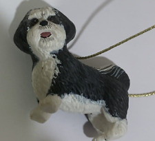 Danbury Mint Christmas Ornament Shih Tzu Dog Santa’s Helper picture