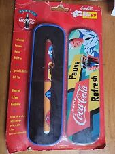 Vintage 1996 Coca Cola Ceramic Collectible Roller Ball Pen w/ Case picture