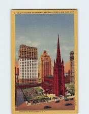 Postcard Trinity Church at Broadway and Wall Street New York City New York USA picture