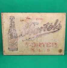 Antique Pre Prohibition Bartels Beer Porter Splits Tin Litho Sign 6