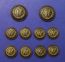 Vintage GEORGE FOREMAN Replacement buttons antique bronze tone metal Good cond picture