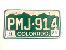 Colorado 1989 License Plate Classic Auto Vintage Man Cave Collectors Wall Decor picture