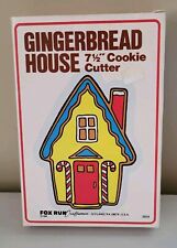 vintage Fox Run 1986 Gingerbread House # 3608- 7.5 Metal Cookie Cutter Preowned picture