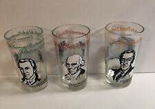 3 Vintage American President Drinking Glasses Political Madison Wilson Monroe picture