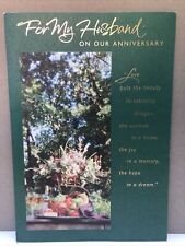 Happy Anniversary Greeting Card  “For My Husband ” New W Envelope picture