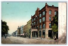 1908 Western Avenue Building Stores Horse Wagon Muskegon Michigan MI Postcard picture