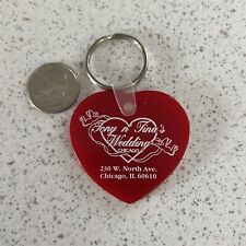 Tony N Tina's Wedding Chicago Illinois Red Heart Keychain Key Ring #44887 picture