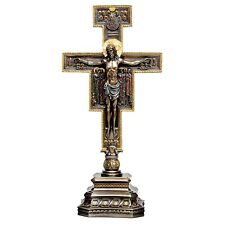 Polyresin Lord Jesus Christ on Cross Idol Multicolor Statues Height 14 Inch picture