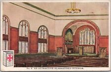 c1910s ALABASTINE Wall Coating Advertising Postcard No. 8 - Church Interior picture