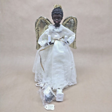 No Box Lighted African American Angel Christmas tree topper 11