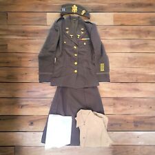 WWII Military Army Nurse Corps Winter Uniform RARE Original NAMED Vintage  picture