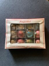 Vintage Sears Glass Wire Mesh Wrapped Ornament Box Of 12 RARE picture