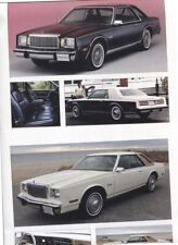 1980 1981 1982 1983 CHRYSLER CORDOBA 10 PG COLOR ARTICLE picture