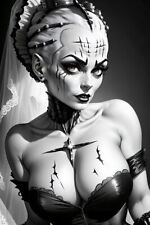BRIDE OF FRANKENSTEIN COMIC ART PRINT Sexy Woman Lady PHOTO PICTURE POSTER B143 picture