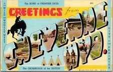 CHEYENNE Wyoming Large Letter Postcard 